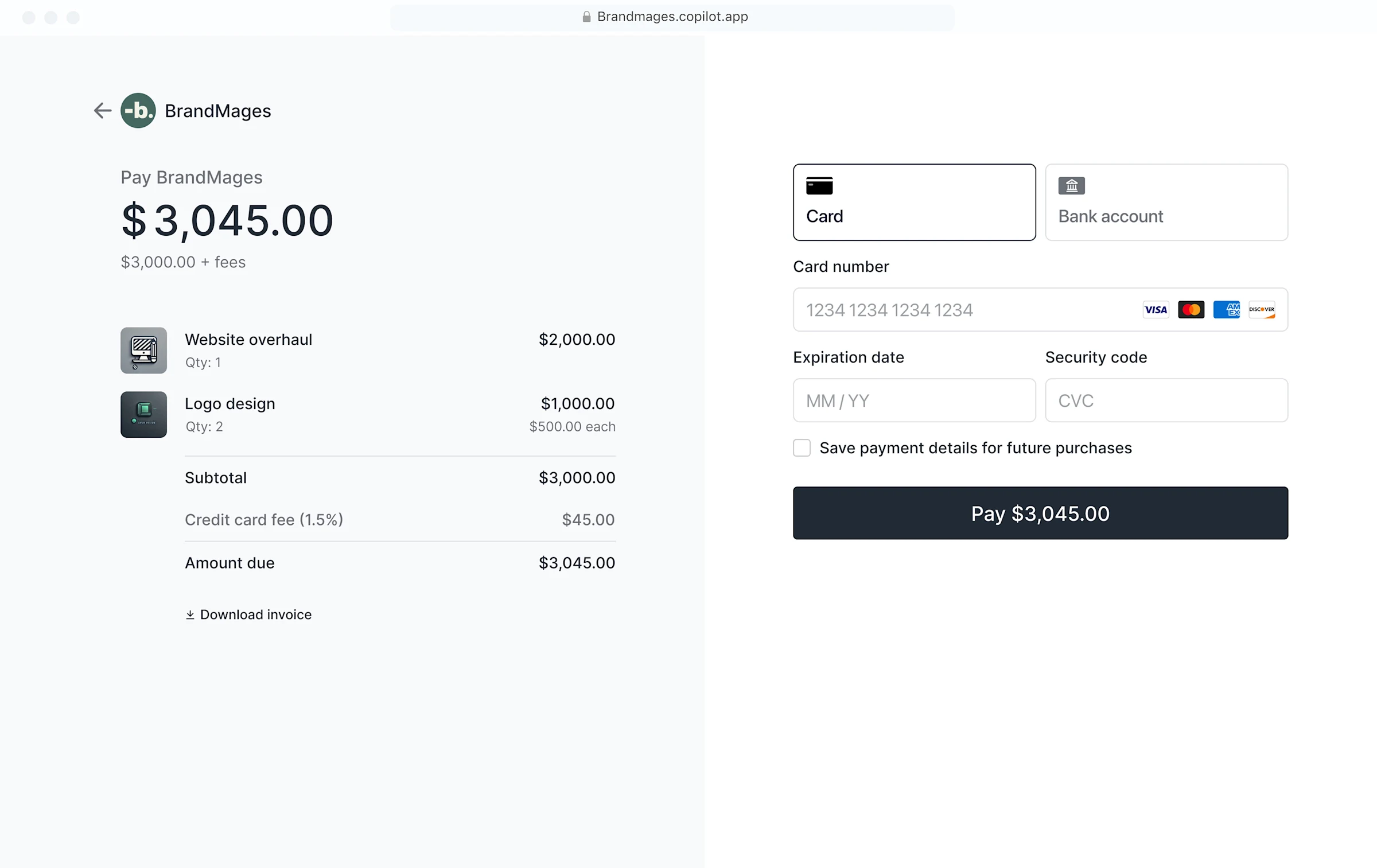 modern checkout