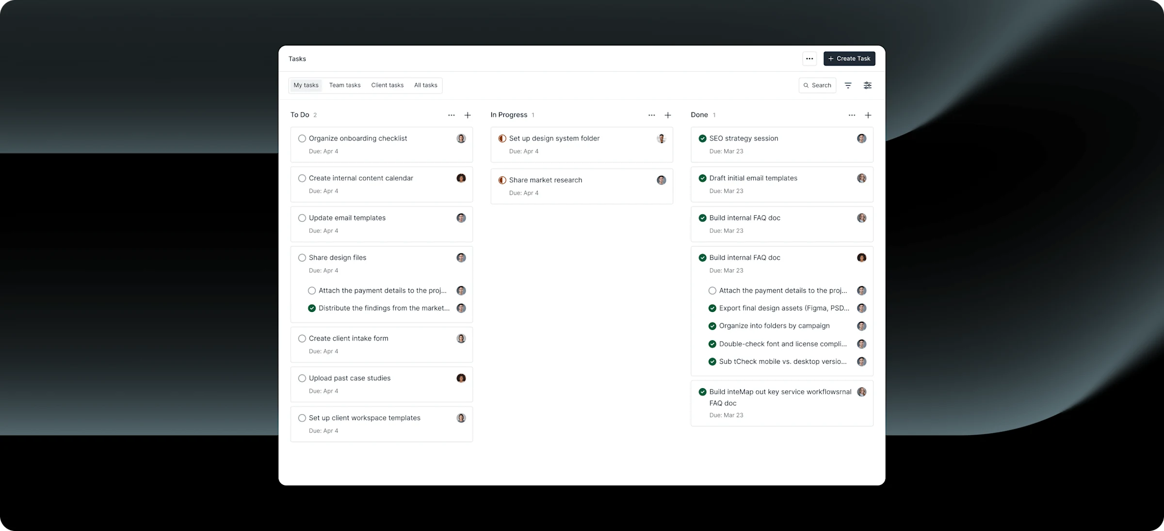 Tasks