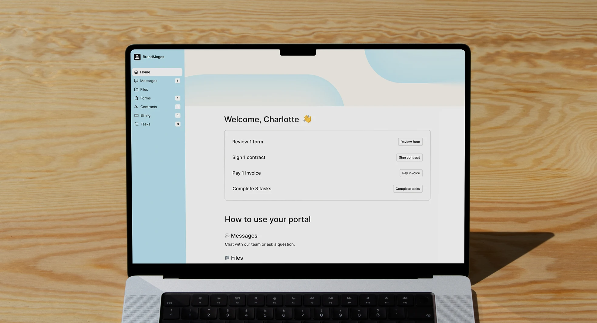 Feature 1 / Client Onboarding Portal