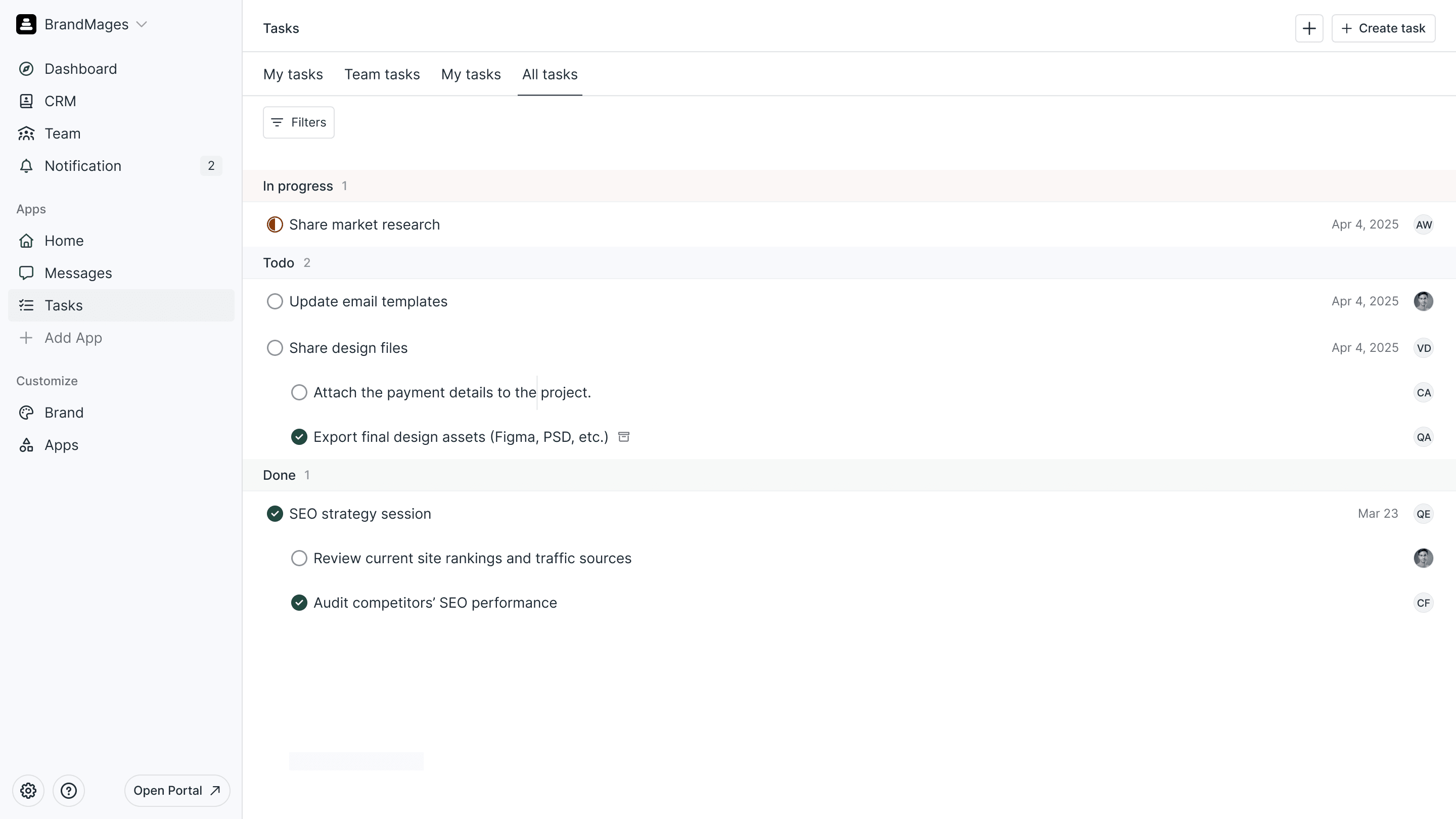 Tasks preview 1