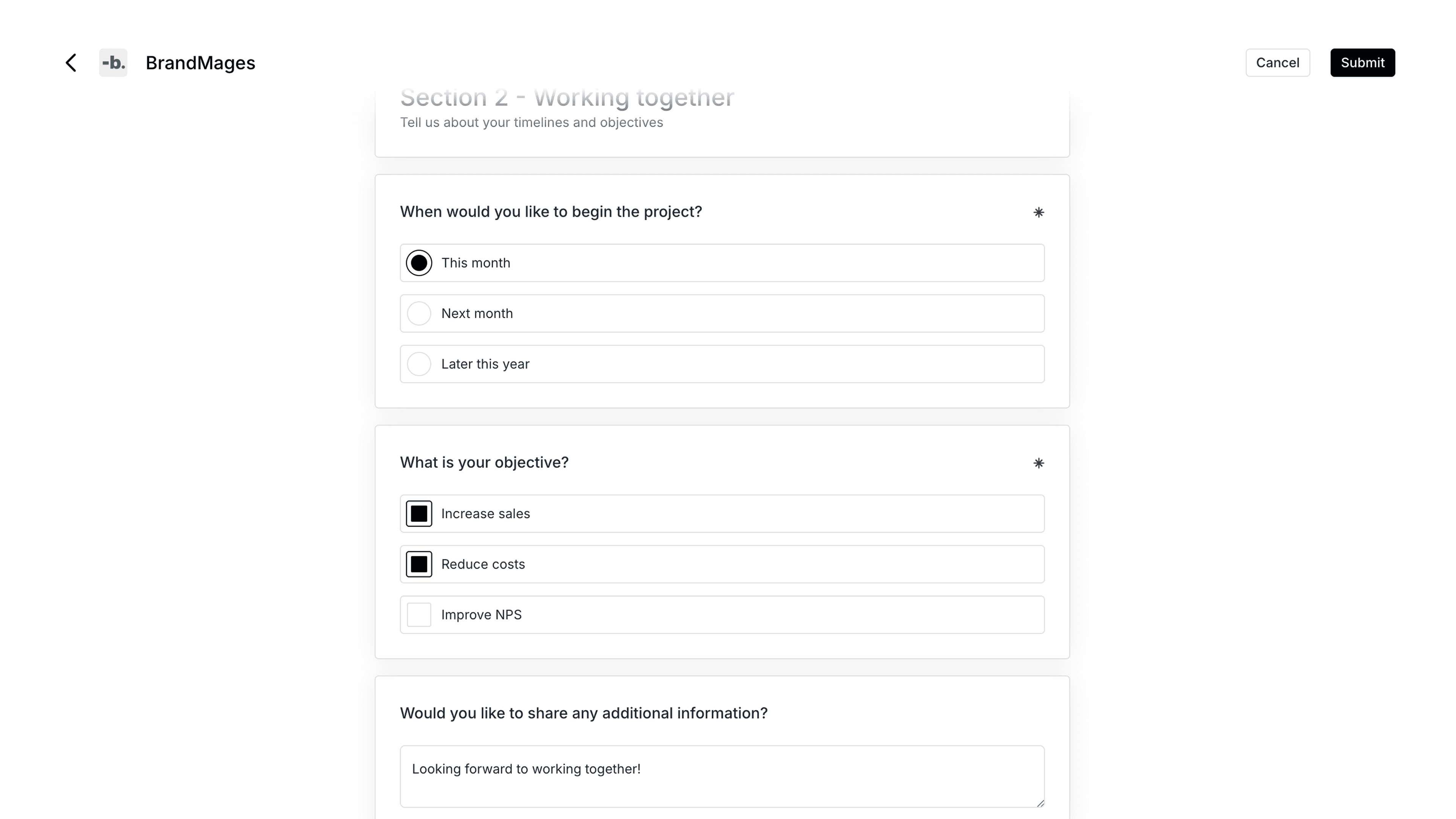 Forms screenshot
