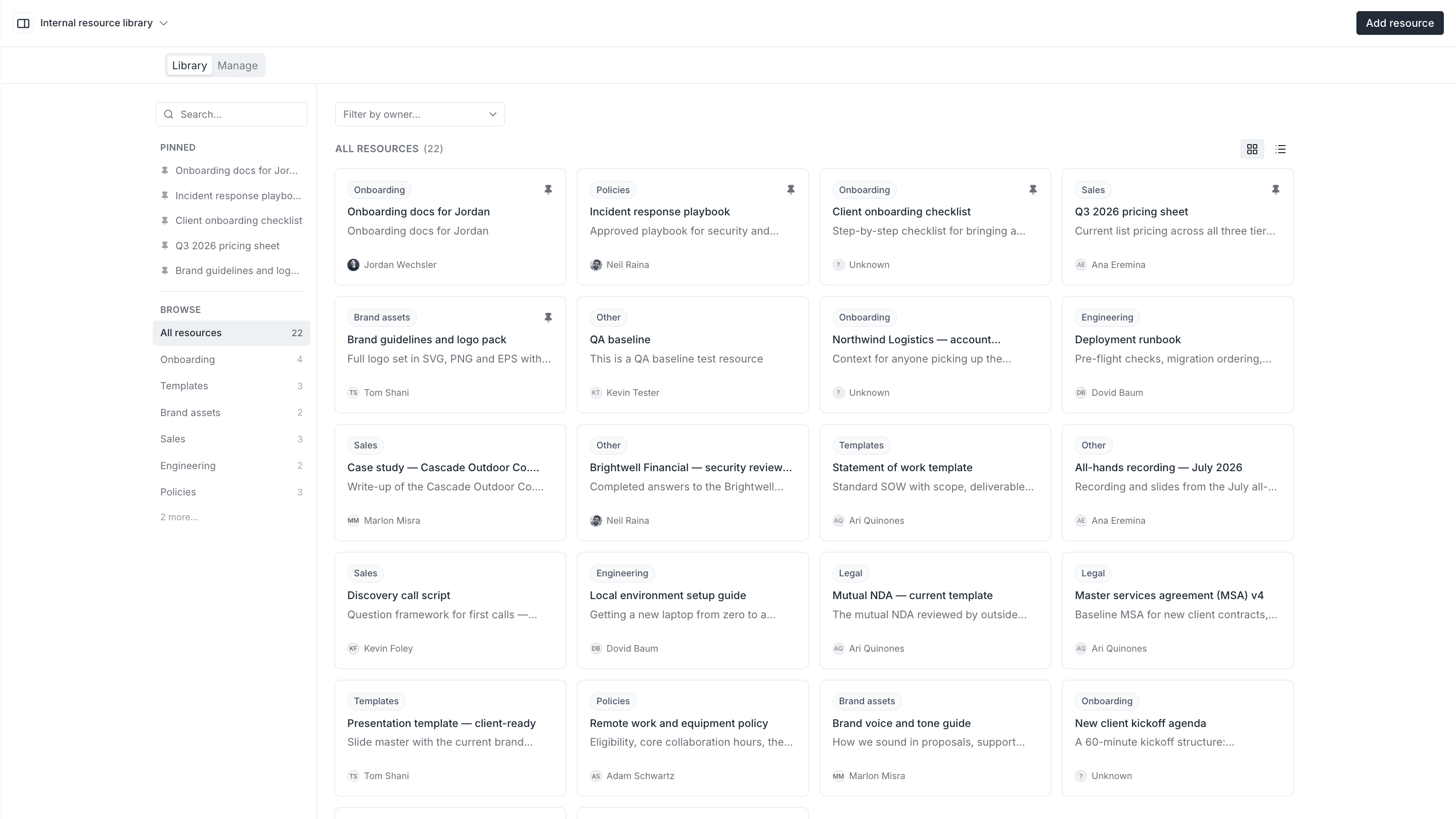 Internal wiki screenshot